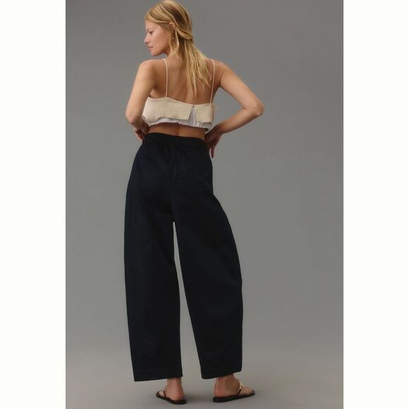 Anthropologie Maeve Curve Poplin Barrel Pants - Picture 3 of 5
